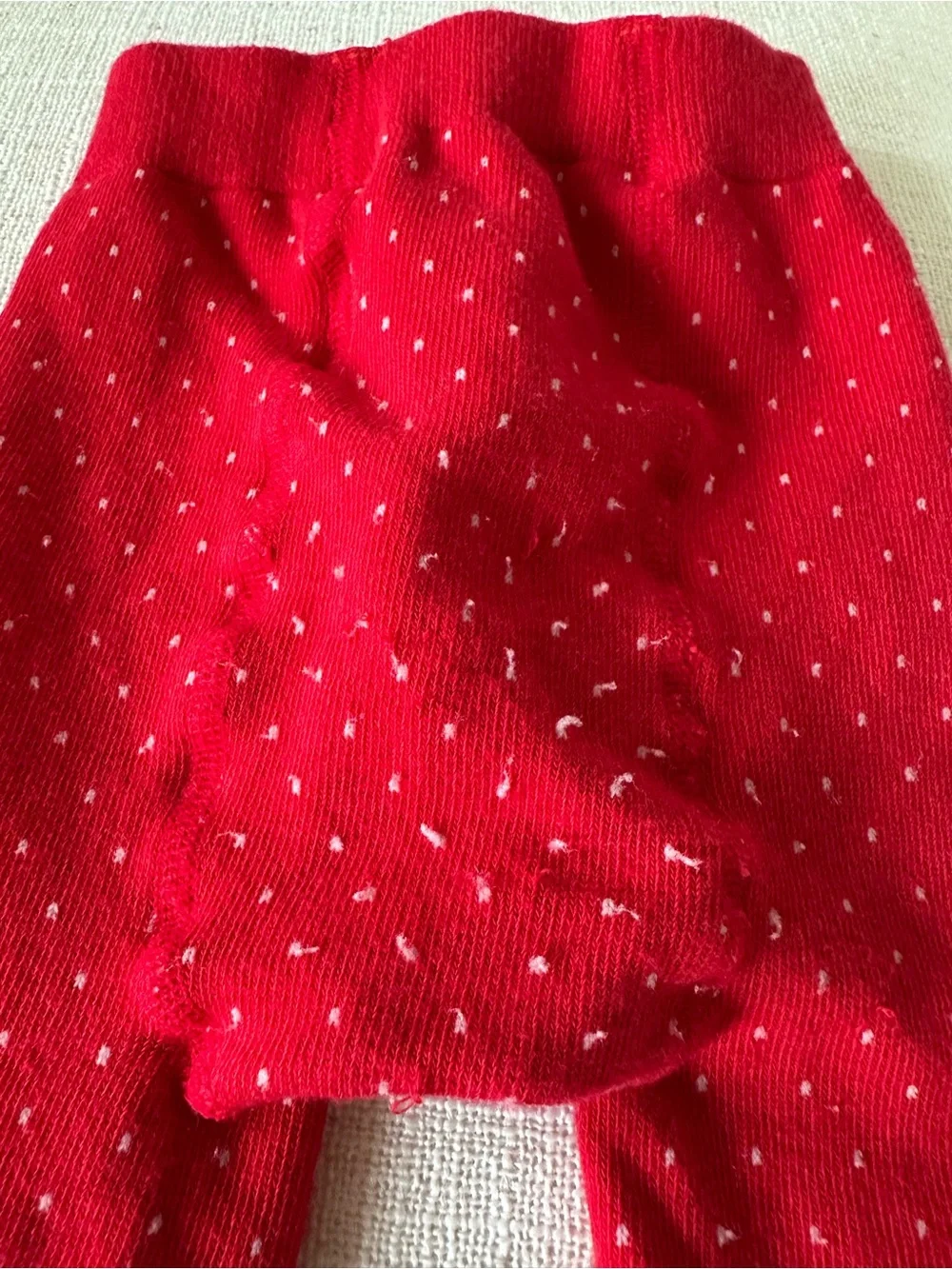 Rufflebutts Red Polka Dot Knit Leggings